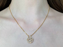 Load image into Gallery viewer, Clover 4 Heart Magnet Charm Necklace