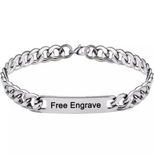 Load image into Gallery viewer, Custom Mens Classic Thick Chain Bracelet