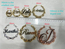 Load image into Gallery viewer, 18K Custom Bamboo Hoop Earrings