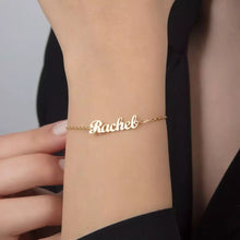 Load image into Gallery viewer, 18k Script Name Bracelet