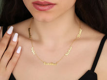 Cargar imagen en el visor de la galería, 18K Custom Multiname Necklace