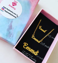 Load image into Gallery viewer, Custom Size Dainty 0.7 inch Name Necklace