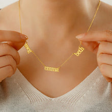 Cargar imagen en el visor de la galería, 18K Custom Multiname Necklace