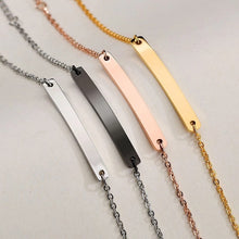 Load image into Gallery viewer, Custom Engraved Thin Bar Child Adult Bracelet
