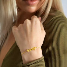 Load image into Gallery viewer, 18k Script Name Bracelet