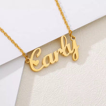 Load image into Gallery viewer, 18K Gold Mini Hearts Name Necklace
