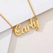 Load image into Gallery viewer, 18K Gold Mini Hearts Name Necklace