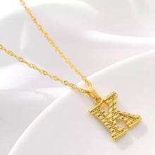 Load image into Gallery viewer, 18K Gold Thick Letter Necklace