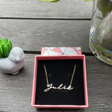 Load image into Gallery viewer, 18K Signature Style Personalized Name Necklace