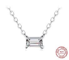 Load image into Gallery viewer, 18K Real Gold Vermeil Rectangular Charm Necklace
