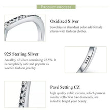 Load image into Gallery viewer, 925 Sterling Silver CZ Thin V-Band Layer Ring