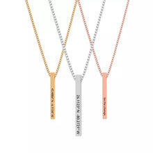 Load image into Gallery viewer, Custom Engraved Bar Necklace (4cm)