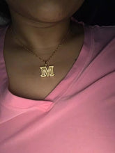Load image into Gallery viewer, 18K Gold Thick Letter Necklace