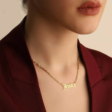 Load image into Gallery viewer, 18K Custom Old English Name Necklace