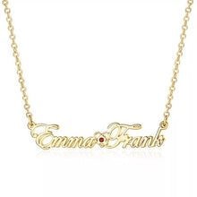 Load image into Gallery viewer, Couple Name Birthstone Necklace 18K