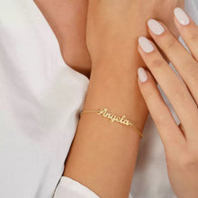 Load image into Gallery viewer, 18k Script Name Bracelet