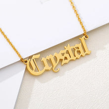 Load image into Gallery viewer, Old English Personalized Name Necklace
