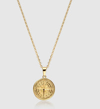 Load image into Gallery viewer, 18K Gold Compass Pendant