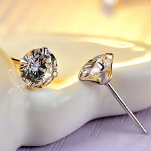 Load image into Gallery viewer, 18K Gold Vermeil FAZ Diamond Bridal Stud Earrings