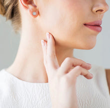 Load image into Gallery viewer, 925 Sterling Silver Mini Stud Earrings Bridal Jewelry Set