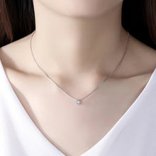 Load image into Gallery viewer, 18K Gold Vermeil Dainty Round Diamond Charm Necklace
