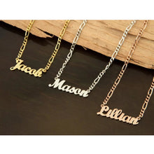 Load image into Gallery viewer, 18K Custom Old English Name Necklace