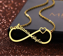 Load image into Gallery viewer, 18K Gold Custom Infinity Name Necklace