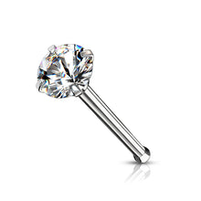 Load image into Gallery viewer, 2Pcs Solid Surgical Steel Ball Back Ear Nose Pin Tragus Cartilage Helix Dainty Cubic Zircon 16G, 18G, 20G Minimalist Stud Earrings (2mm)