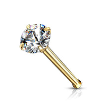 Load image into Gallery viewer, 2Pcs Solid Surgical Steel Ball Back Ear Nose Pin Tragus Cartilage Helix Dainty Cubic Zircon 16G, 18G, 20G Minimalist Stud Earrings (2mm)