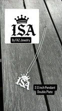 Load image into Gallery viewer, Men’s Double Plate Crown Name Necklace – FAZ Jewelry
