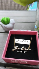 18K Signature Style Personalized Name Necklace