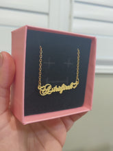 Load and play video in Gallery viewer, Custom Double Heart Name Necklace
