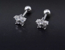 Cargar imagen en el visor de la galería, 316L Surgical Steel Mini Flower Cartilage Helix Tragus Earrings
