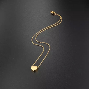 18K GP Heart Charm Pendant Necklace