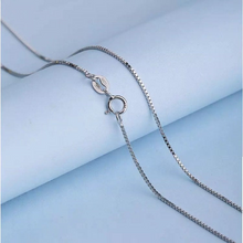 Cargar imagen en el visor de la galería, Solid S925 Sterling Silver Box Chain Minimalist 18K Gold Plated Adjustable Chain Length Necklace
