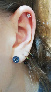 316L Surgical Steel Mini Flower Cartilage Helix Tragus Earrings
