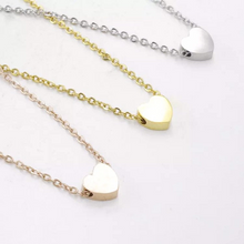 Charger l&#39;image dans la galerie, Custom 18K GP Heart Pendant Adjustable Chain Necklace

