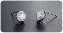 Charger l&#39;image dans la galerie, 925 Sterling Silver Mini Stud Earrings Bridal Jewelry Set
