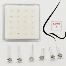 Load image into Gallery viewer, 925 Sterling Silver Straight L-shape Nose Pin 24G Mini Stud
