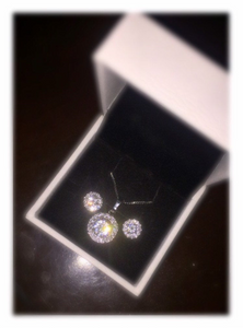 925 Sterling Silver Mini Stud Earrings Bridal Jewelry Set