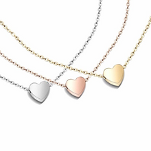 Load image into Gallery viewer, Custom 18K GP Heart Pendant Adjustable Chain Necklace
