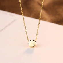 Load image into Gallery viewer, Solid 316l Stainless Steel Plated Round Solid Circle Star Heart CZ Minimalist Pendant 18K Gold Plated Rolo chain Choker Layer Necklace
