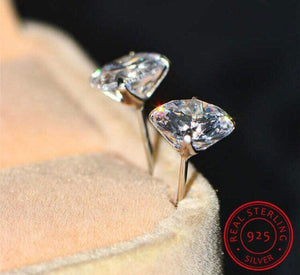 18K Gold Vermeil FAZ Diamond Stud Earrings