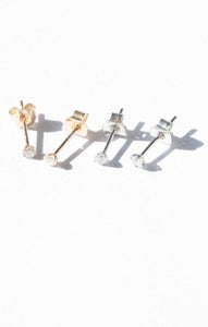 18K Gold Vermeil FAZ Diamond Bridal Stud Earrings