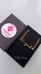 18K Signature Style Personalized Name Necklace