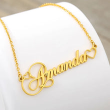 Load image into Gallery viewer, Custom Double Heart Name Necklace
