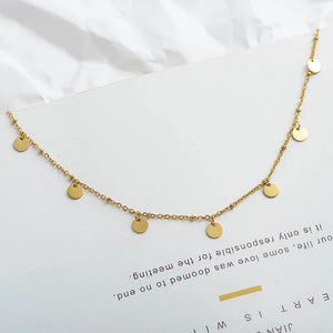 Custom Gold Plated Mini Coin Necklace