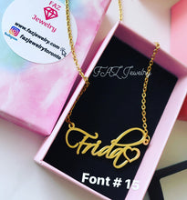 Load image into Gallery viewer, 18K Custom Name Necklace Scriptina Font
