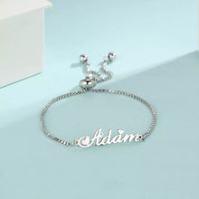 Load image into Gallery viewer, Personalized Name Bracelet- Adjustable Chain
