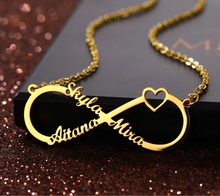 Load image into Gallery viewer, 18K Gold Custom Infinity Name Necklace
